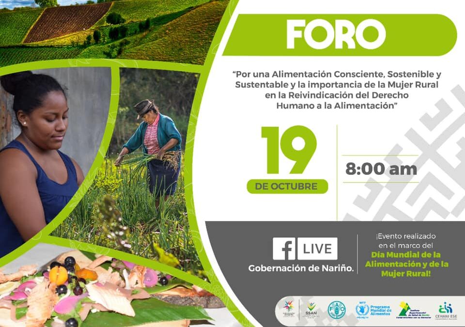 Invitación a participar del Foro virtual: «Por una alimentación consciente, sostenible, sustentable y la importancia de la mujer rural en la reivindicación del derecho humano a la alimentación»