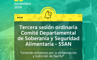 Tercera sesión ordinaria comité Departamental de soberanía y seguridad alimentaria – SSAN